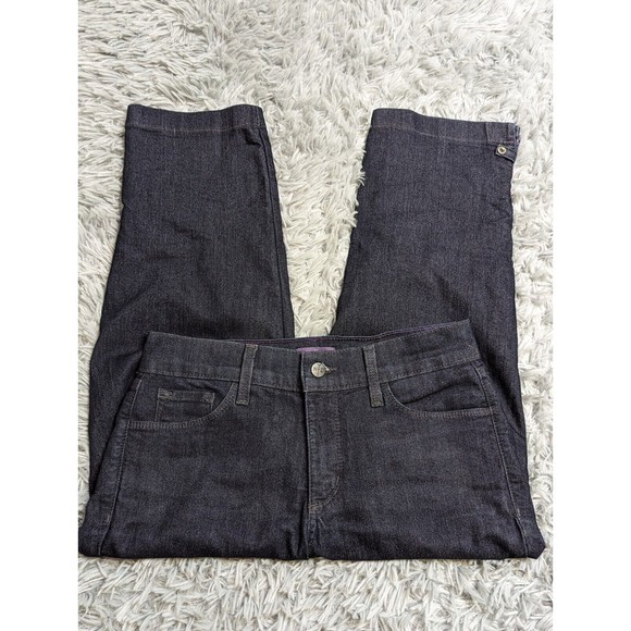 NYDJ Jeans Womens Size‎ 4 Cropped Midrise Capri Blue Denim Crop Dark Wash USA - Picture 3 of 13